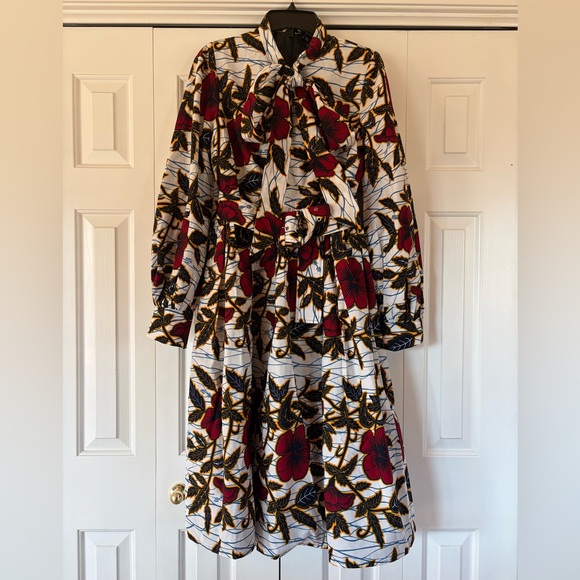 OFUURE Dresses & Skirts - Floral African Print Long Sleeve Dress by Ofuure. Side Pockets, back Zip. Size M
